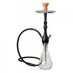 Hookah - Transparent Base with Black Pipe 72c (code KCW001BK)